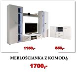 Duża meblościanka plus komoda zestaw mebli do salonu pokoju