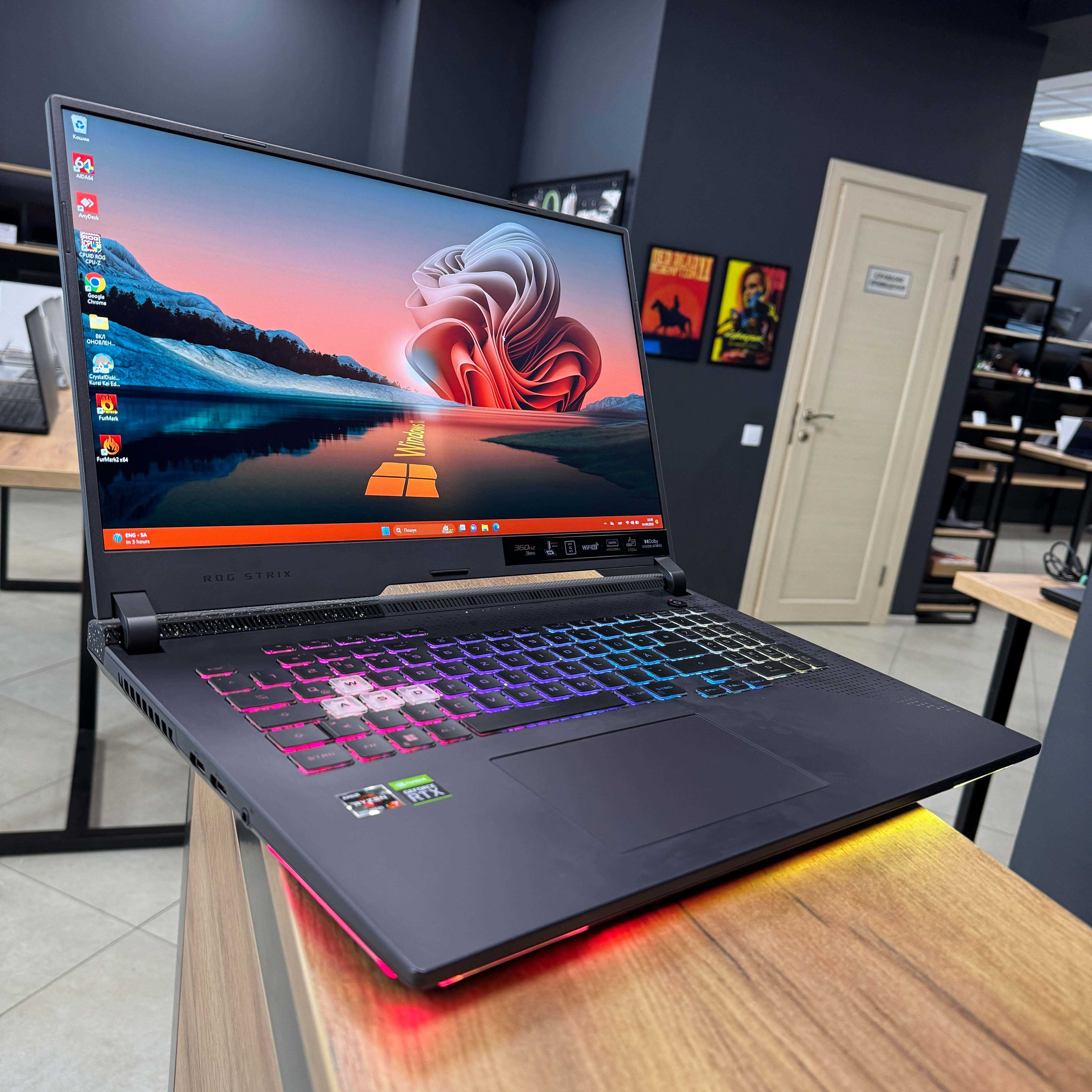 Ігровий ROG Strix - 17.3" 360 Гц/Ryzen 7 6800H/RTX 3060 6 GB/16 DDR5