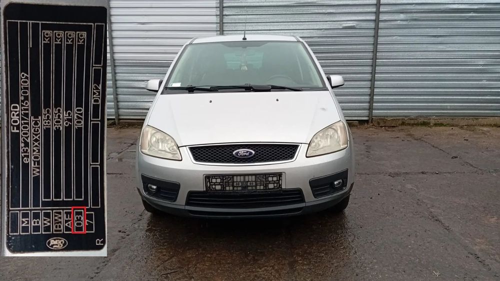 Tylko Części Ford Focus cmax c-max mk1 1.6 16v HWDA 100KM 74kW 03r–06r lakier O3 03
