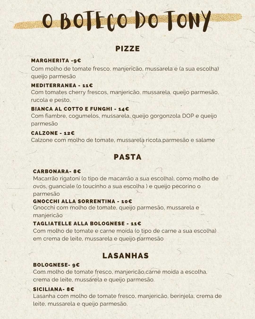 Serviço de comida a domicilio e Take away