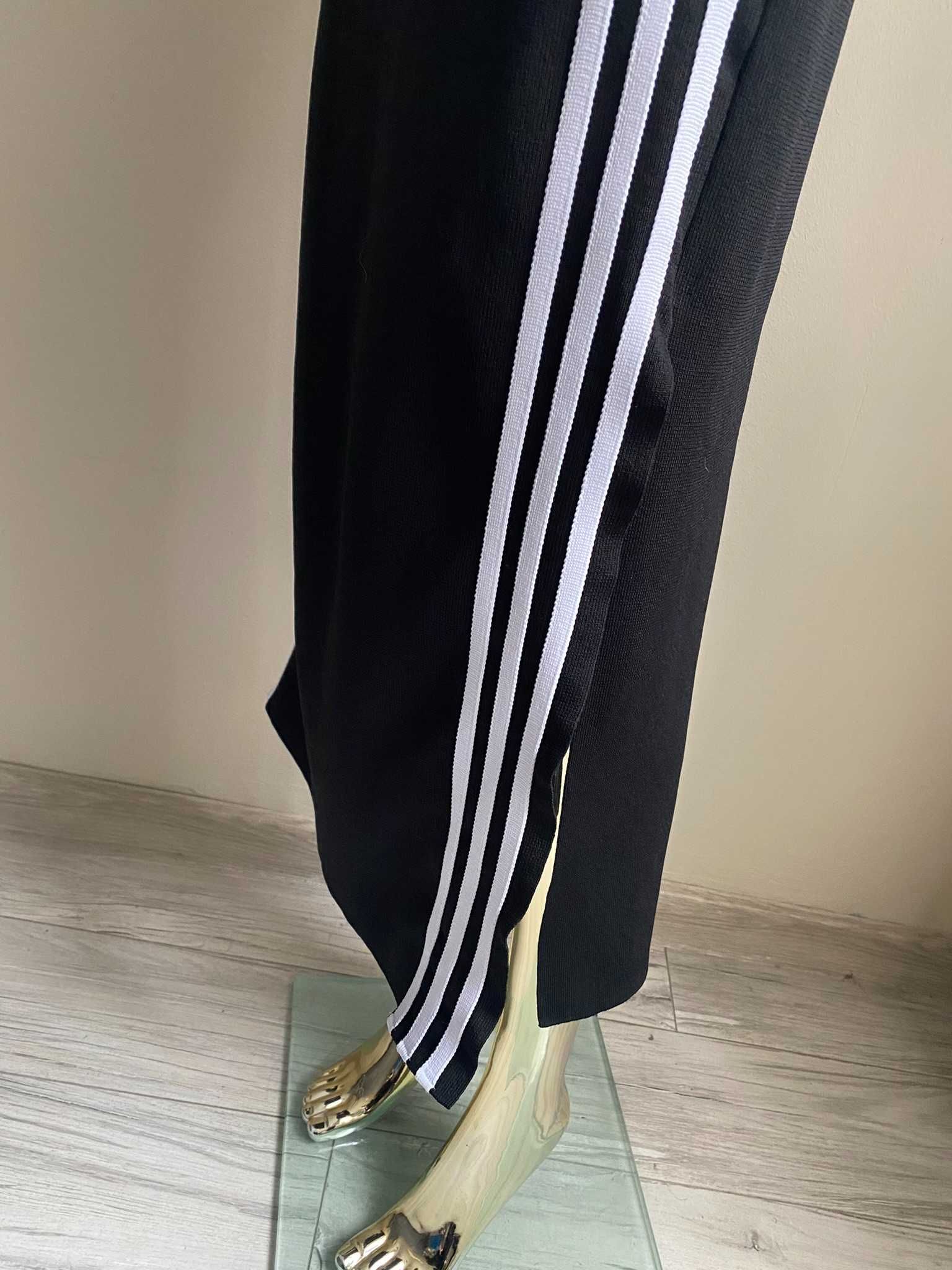 Adidas czarna gucci nowa sukienka maxi paski logo 3-Stripes S-M