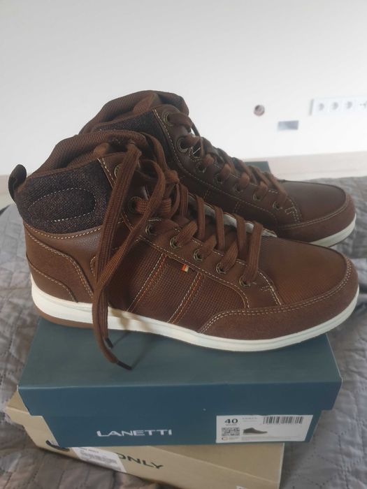 Trzewiki zimowe lanetti 40 brown nowe