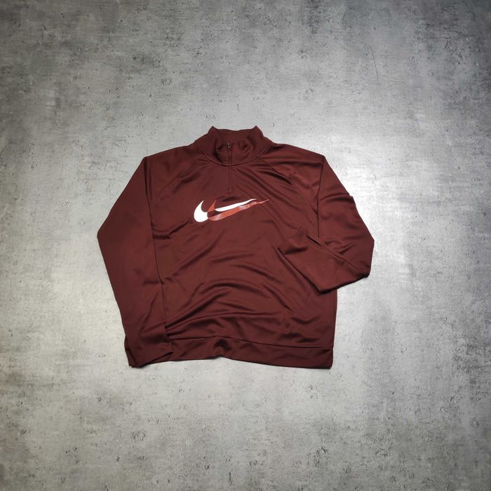 DAMSKA Lekka Sportowa Bluzka Cienka Bieganie Suwak Dri-Fit Nike Active