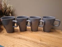4 szare kubki IKEA