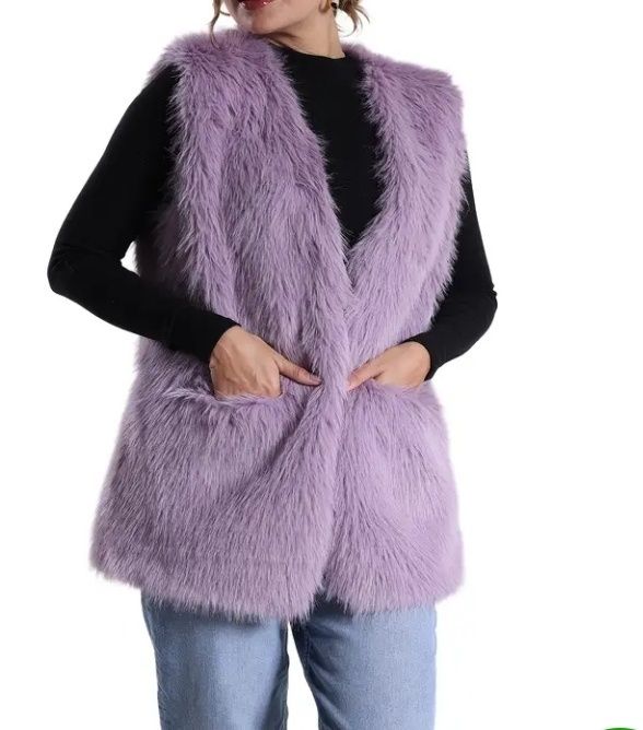 Kamizelka damska brudny fiolet rozmiar 40/42