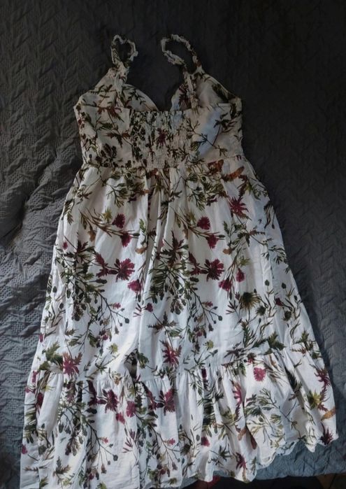 Śliczna boho sukienka, na lato sukieneczka maxi, polne kwiaty L,XL