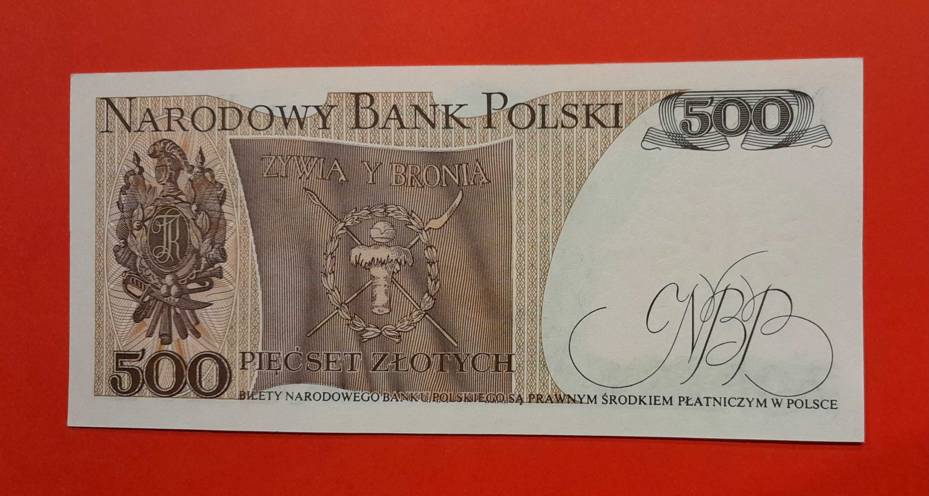 Banknot 500 zł. Tadeusz Kościuszko