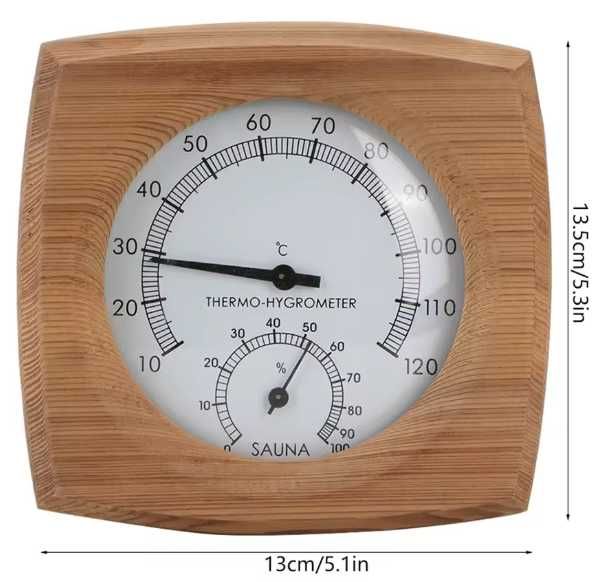 термометр гідрометр в баню-НОВИЙ-ДЕРЕВО! вимірювач  вологив баню сауну