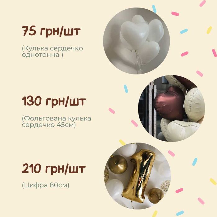 Повітряні кульки з гелієм/ повітряні кульки на день народження