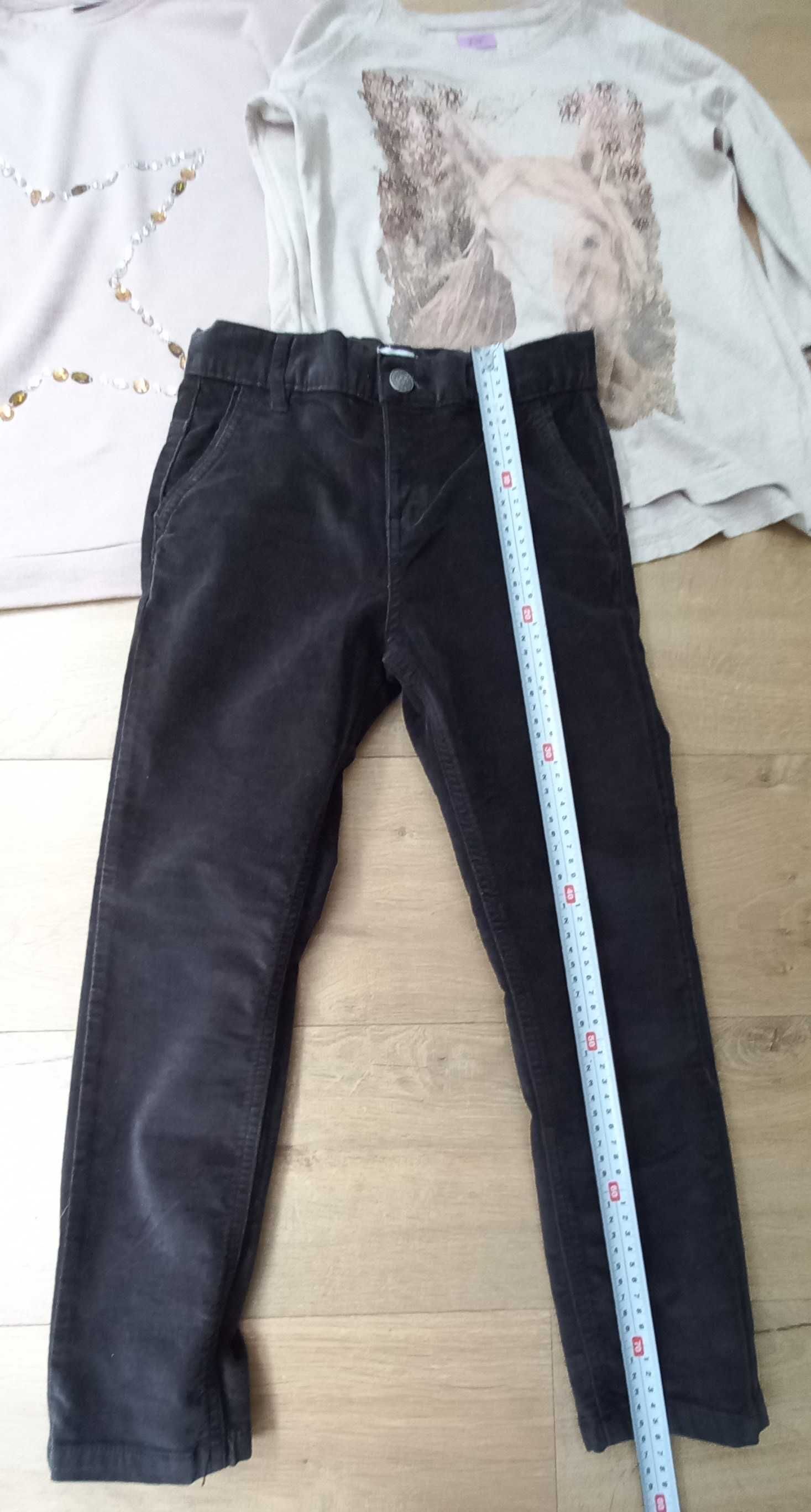 Bluzka, spodnie, kamizelka dziewczynka 8 lat, 128 cm, bluza gratis