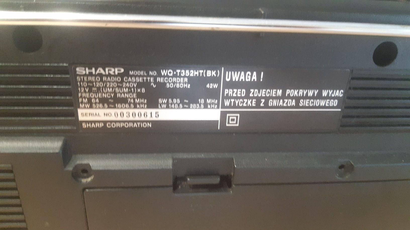 Radiomagnetofon Sharp