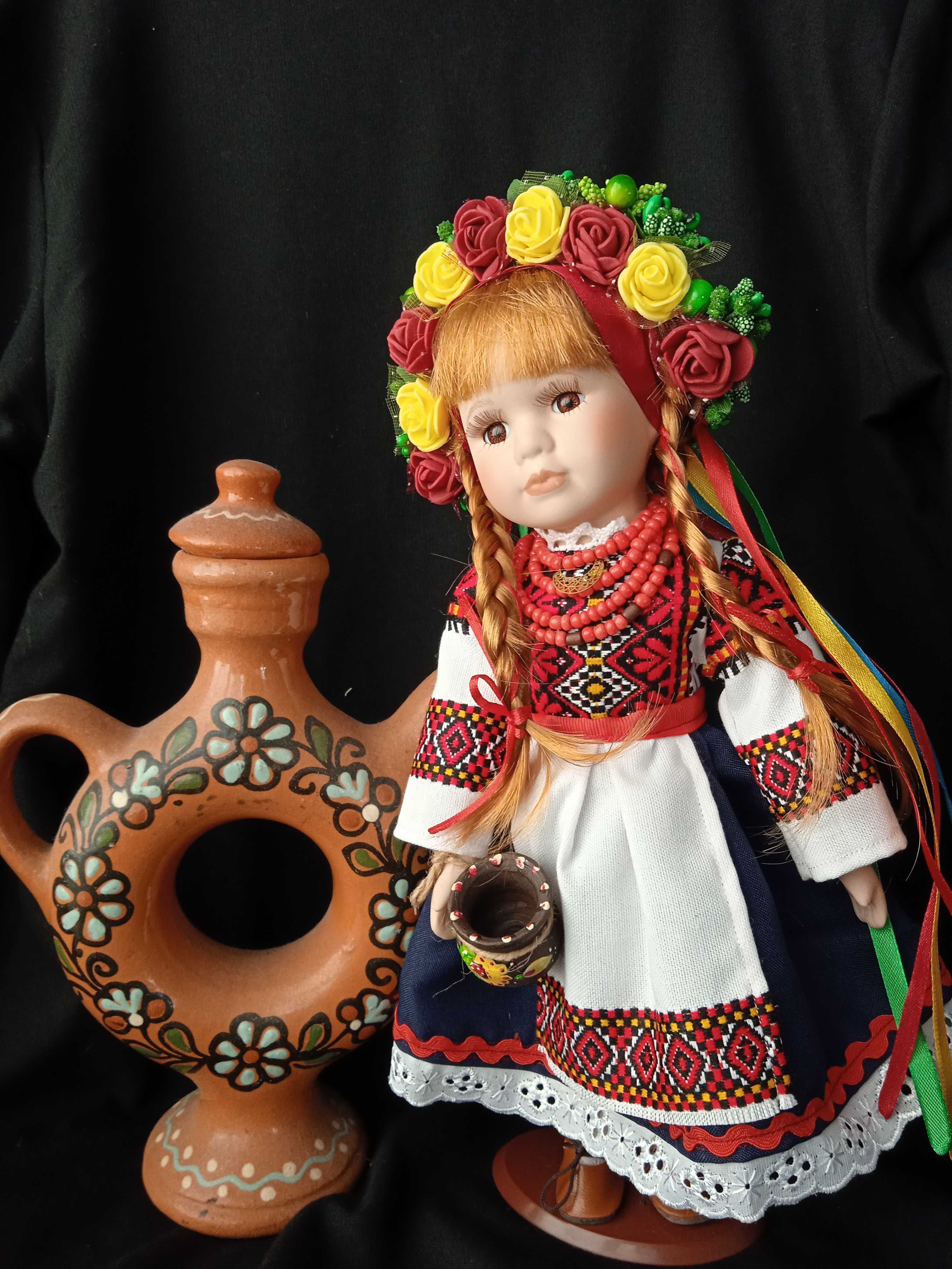 Фарфоровые куклы №7 украинский костюм украинка 30см