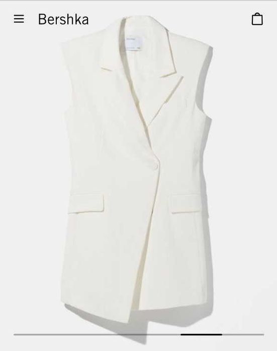 BERSHKA платье сукня пиджак запах торжественное белое HOUSE блакитне