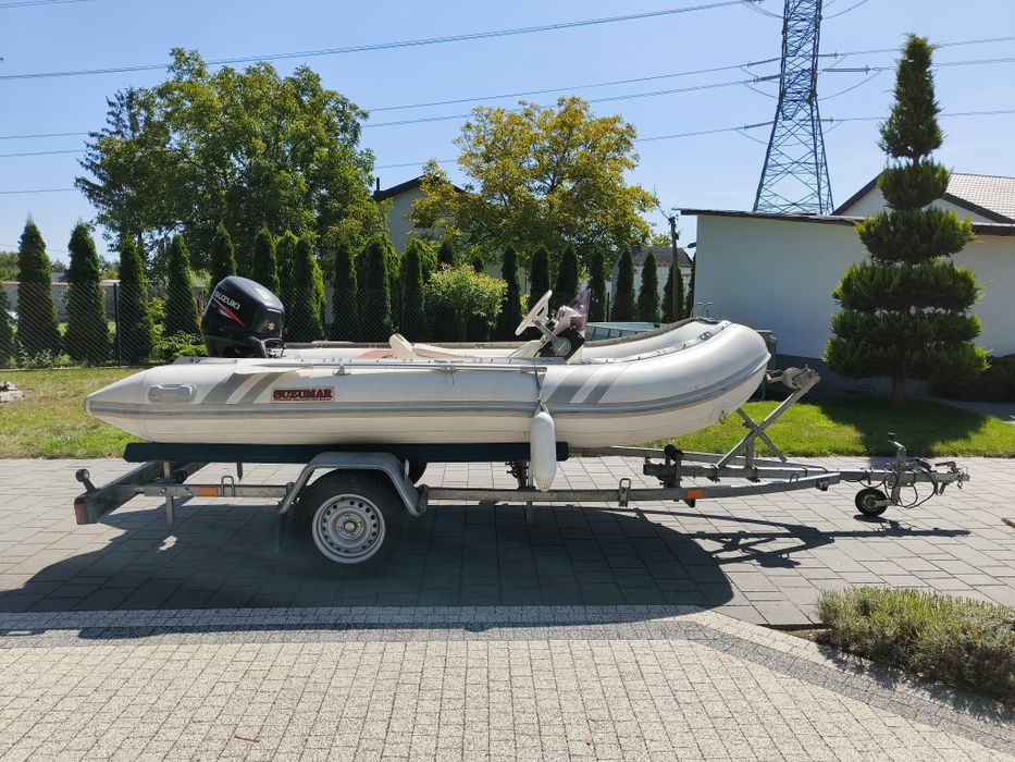 Suzumar RIB Ponton Łódka Silnik Suzuki Przyczepa Cały Zestaw