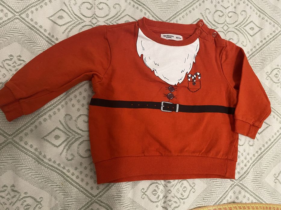 Новорічний светрик для хлопчика 9-12 місяців