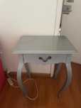 Mesa de apoio/consola vintage cinza com gaveta