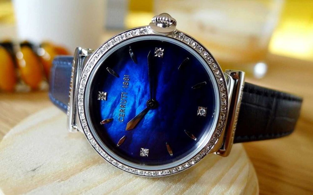 Zegarek Cerruti 1881 CORNIGLIA Kryształy Swarovskiego 30M Komplet NOWY