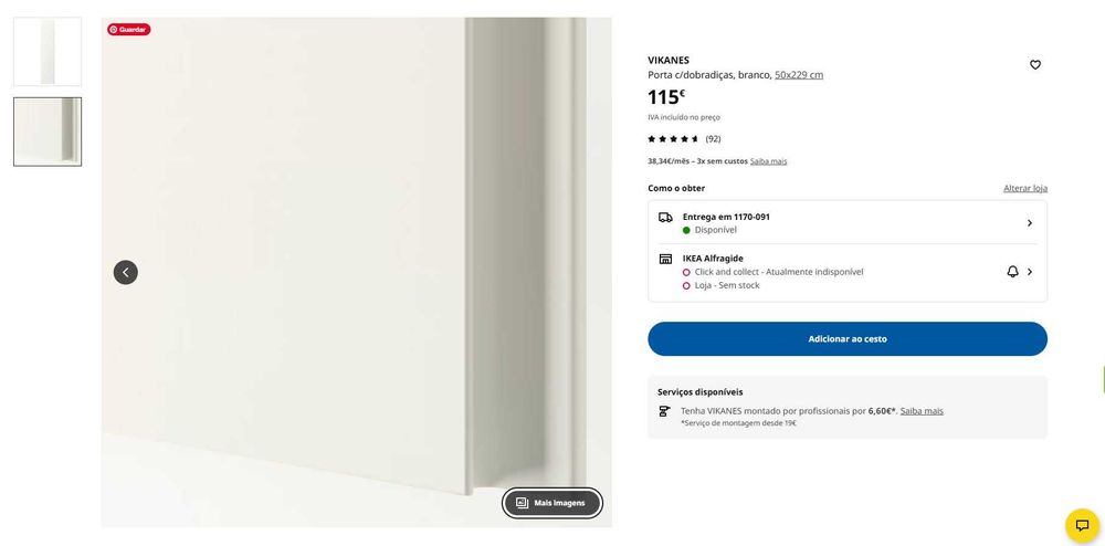 3 Portas VIKANES do IKEA