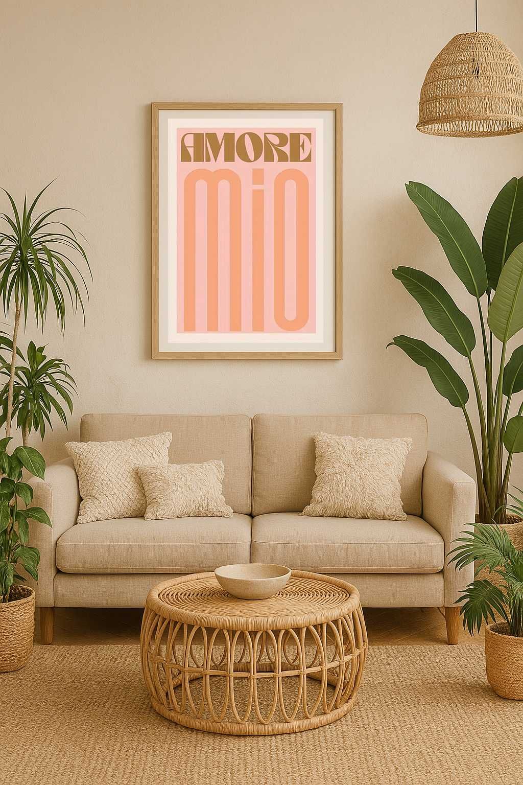 Plakat jak obraz grafika na płótnie, bez ramy | 30x40cm | Amore Włochy