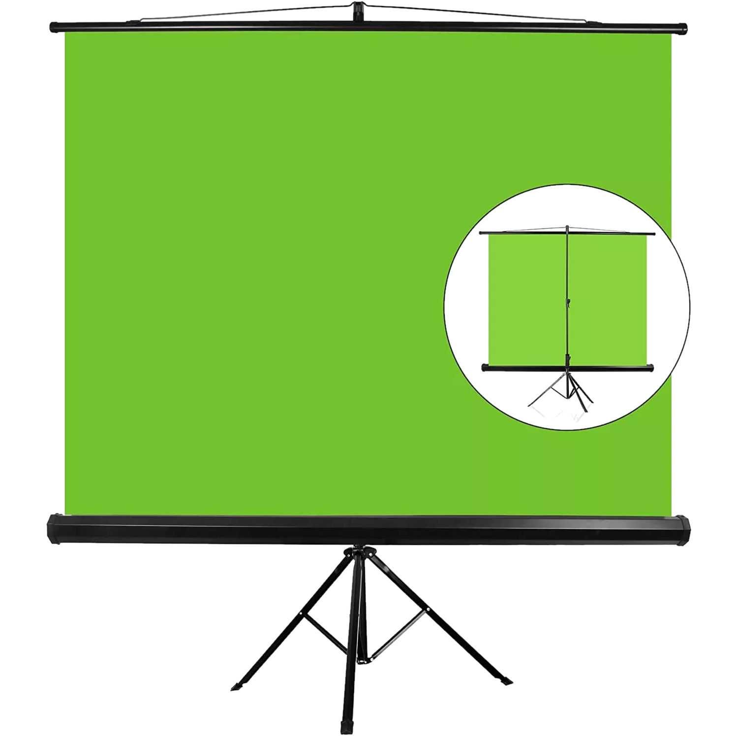 Zielony Ekran Green Screen na statywie 150 X 185 cm