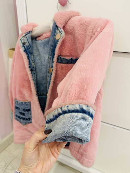 Джинсова утеплена парка, курточка 140