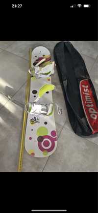 Deska snowboardowa 144 cm z wiązaniami Rossignol plus torba