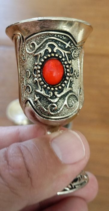 Conjunto de 4 cálices vermelho