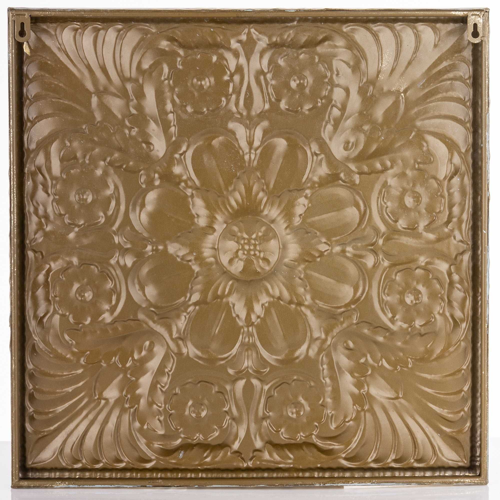 Metalowa Dekoracja Ścienna kwadratowy panel dekoracyjny z metalu176898