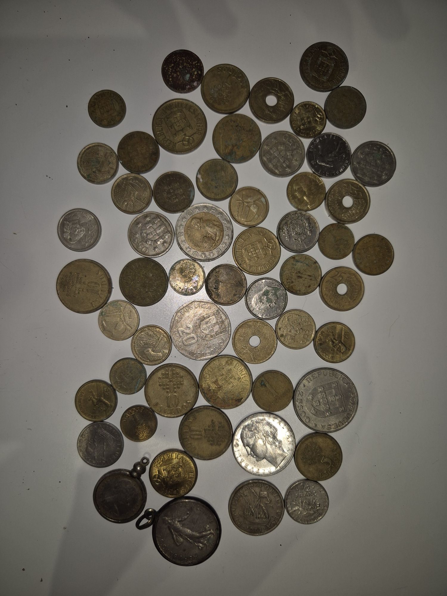 Moedas antigas 1976 a 1999
