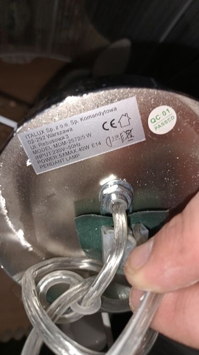 Żyrandol kryształowy i kinkiet