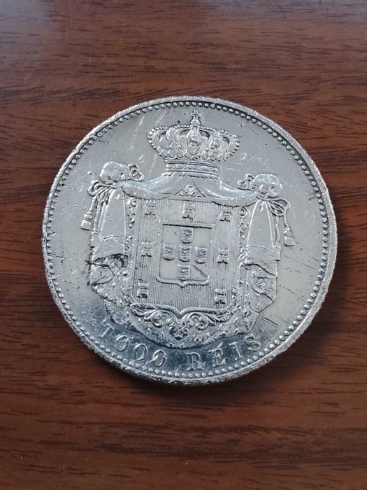 Moeda de 1000 reis de 1899 de D. Carlos I
