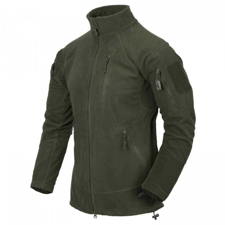 Кофта флисовая Helikon-Tex ALPHA TACTICAL GRID FLEECE Olive Green XL