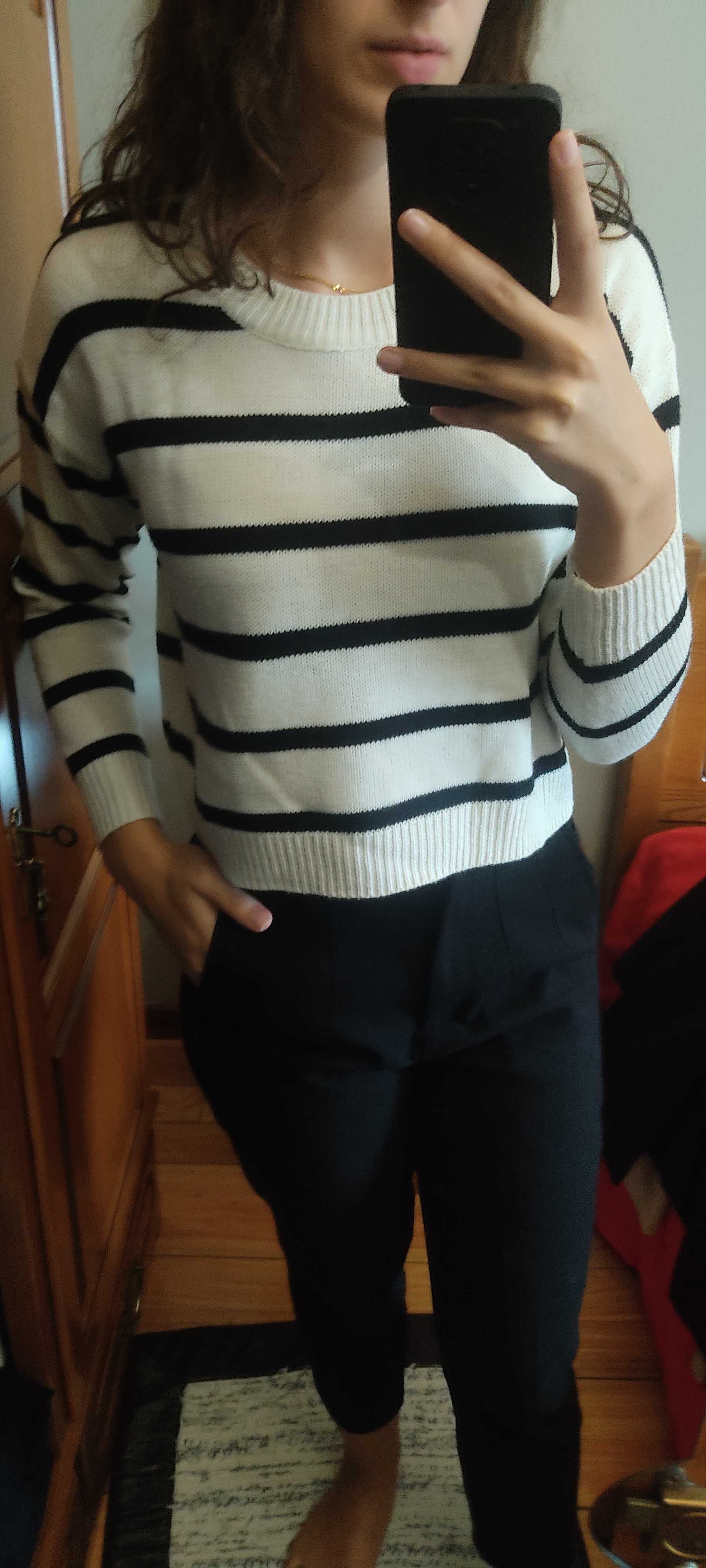 Malha fina às riscas (Xs/S/M)