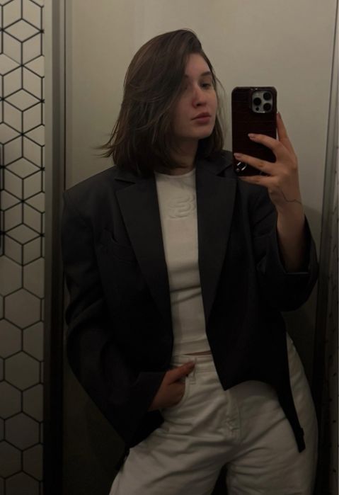 Жакет  Bazhane з гартерами сірий