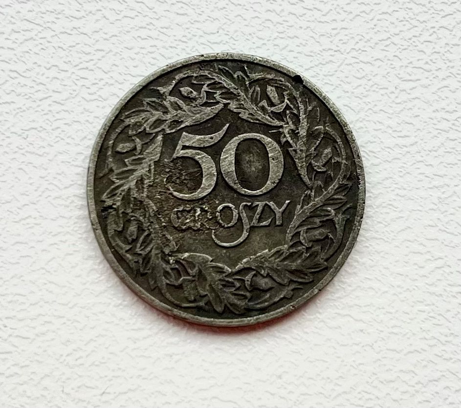 Moneta stara z 1923 roku 50 gr