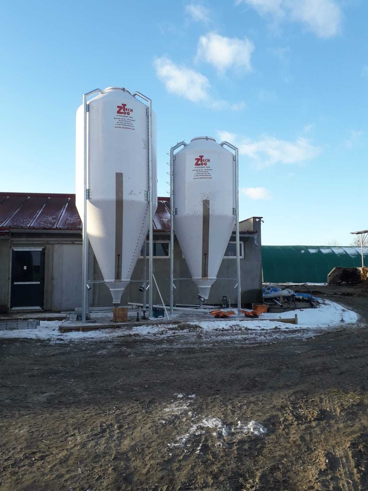 Zbiornik paszowy Silos poliestrowy z włókna szklanego 18m3; 10,8T