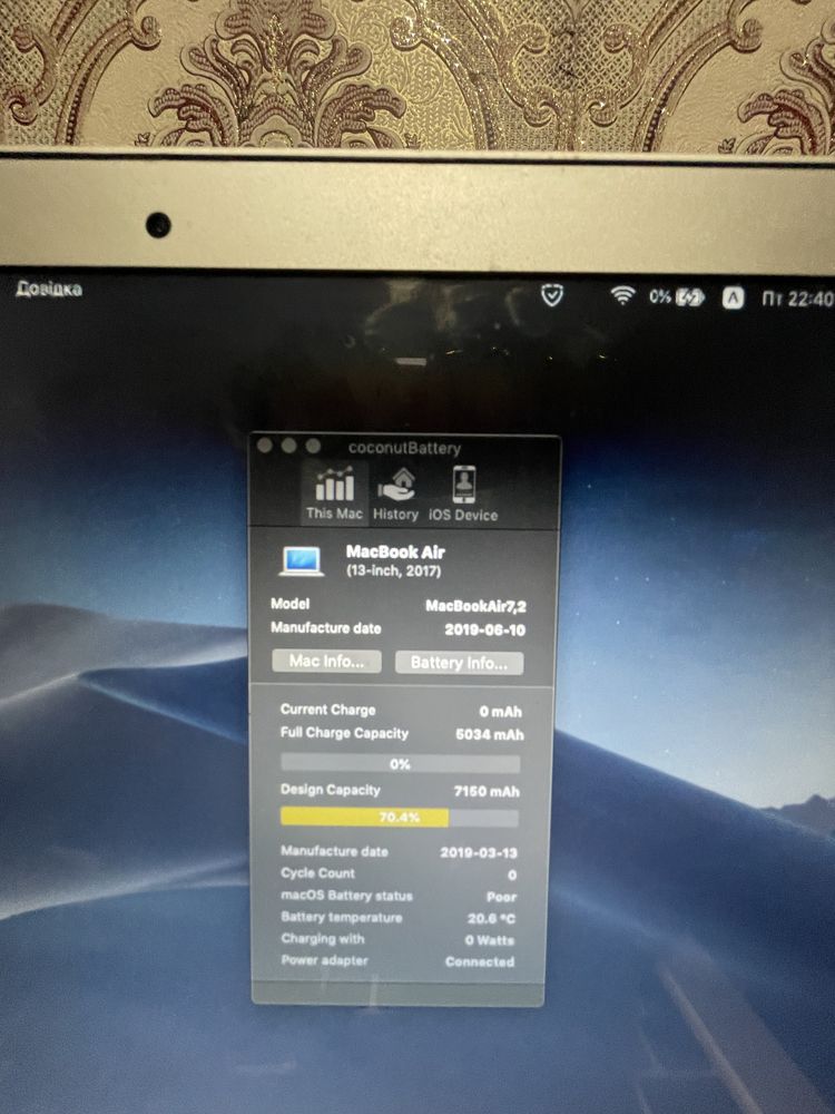 Macbook Air 2017 128 gb