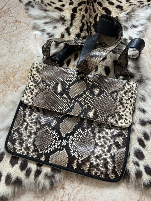 Сумка зі шкіри пітона , змія, рептилія , страус,крокодил , пітон .