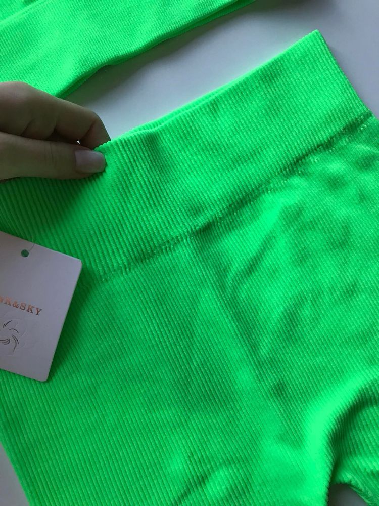 Komplet kolarki+ top prążek kolarki top neon