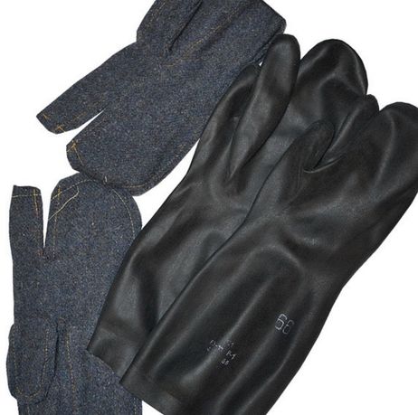 Перчатки трехпалые резиновые БЗ-1М