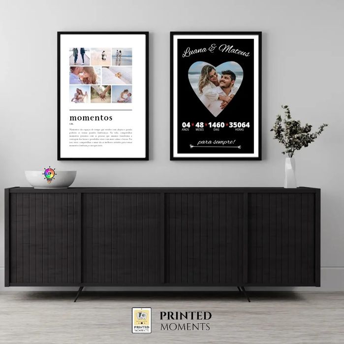 Quadros presente natal decorativos Spotify mapa estrelas fotos