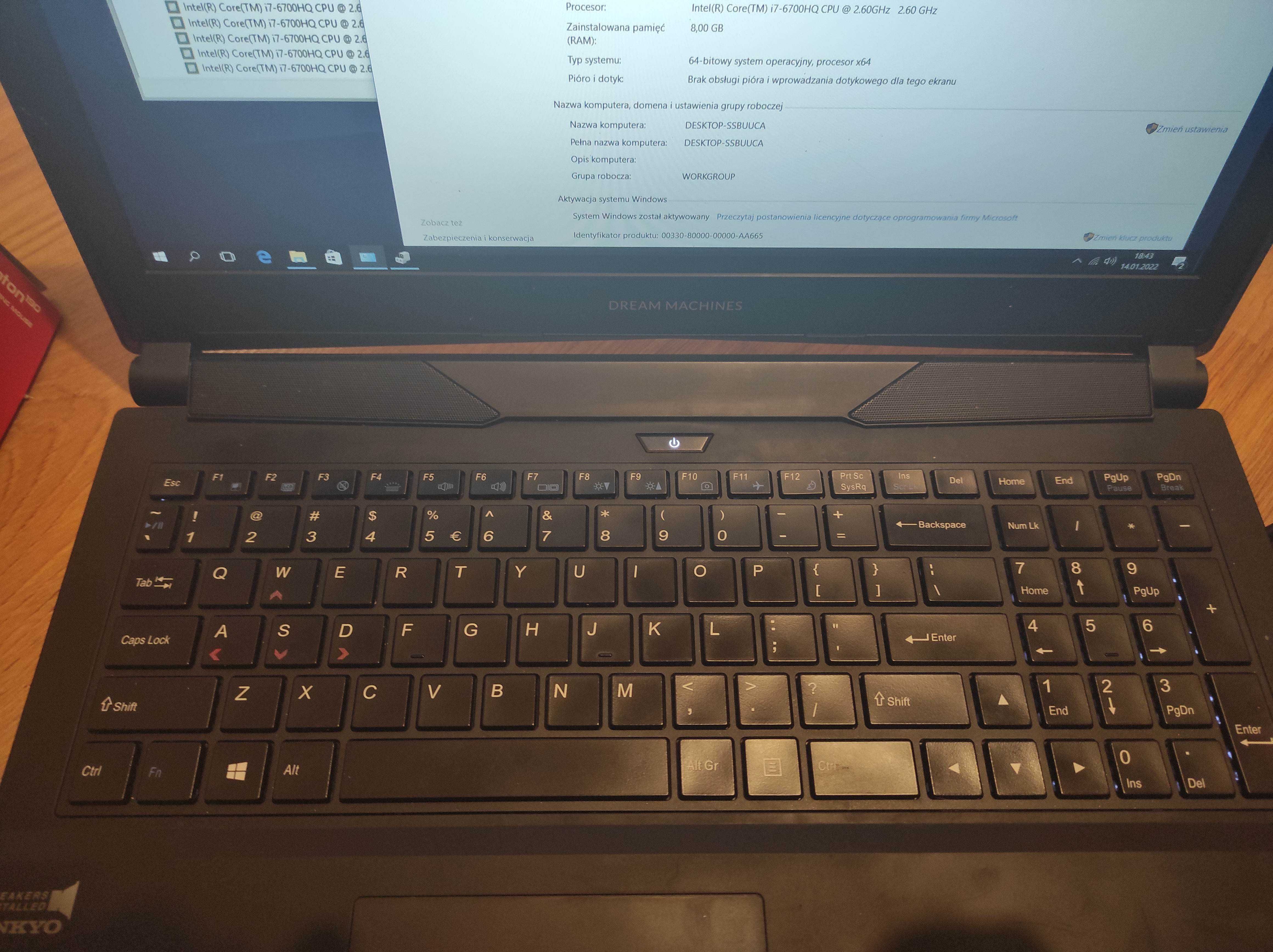 MSI/CLEVO i7 6700h GTX960 Ram do16gb FullHd NOWY zasilacz