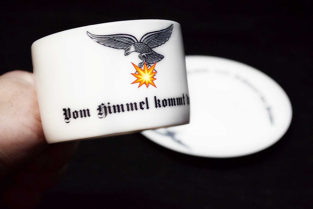 Рейх. Вермахт. Кавовий набір (чашка + блюдце) з символікою Люфтваффе