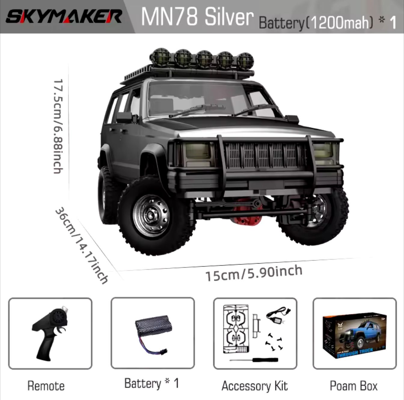 Машинка на радіокеруванні MN78 / Jeep Cherokee на радиоуправлении