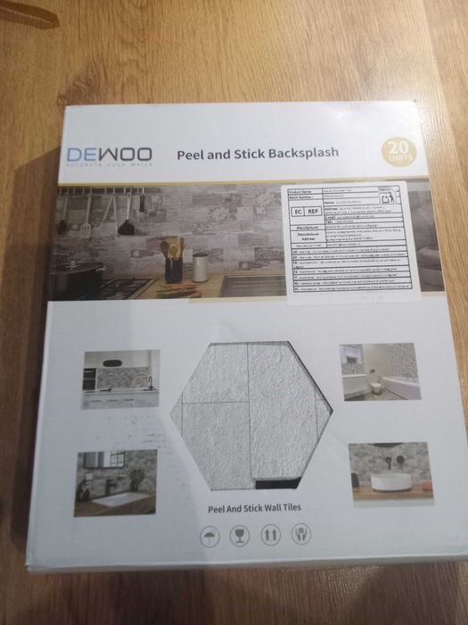 Panele samoprzylepne do kuchni szara cegła 20 sztuk