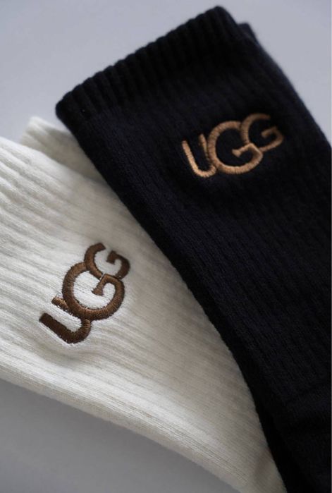 Уги Угги UGG ultra mini чорні/коричневі/бежеві + носочки