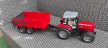 Bruder Ferguson 7480 traktor ciągnik z przyczepą