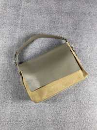 Женская кожаная/замшевая сумка Allsaints Paradise Satchel Grey Bag