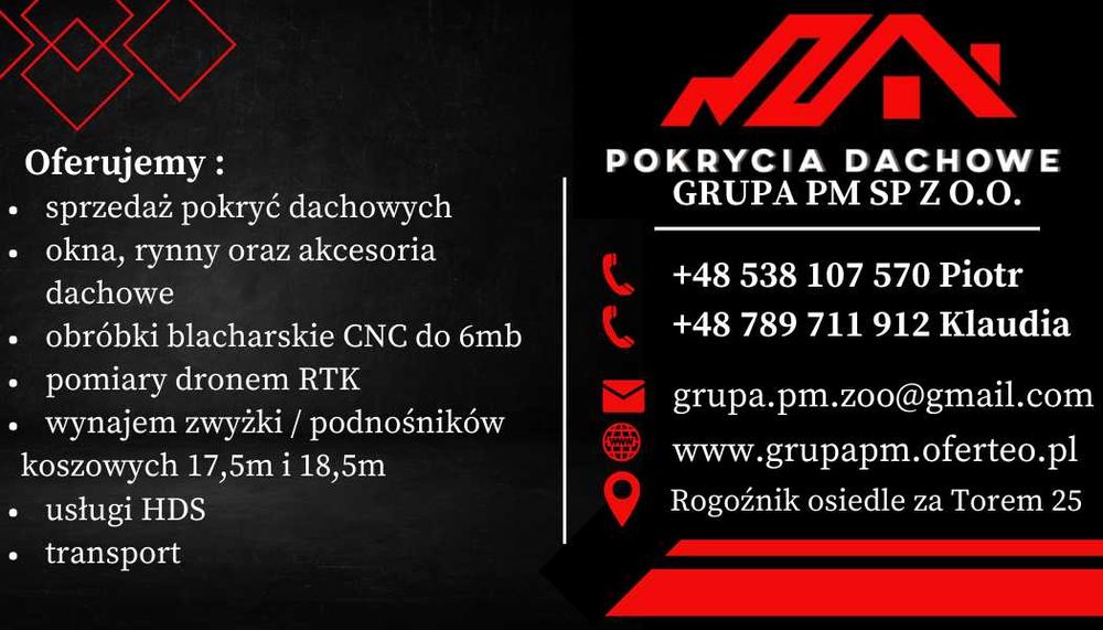 wynajem zwyżka podnośnik koszowy podhale Nowy Targ Cz.Dunajec Zakopane