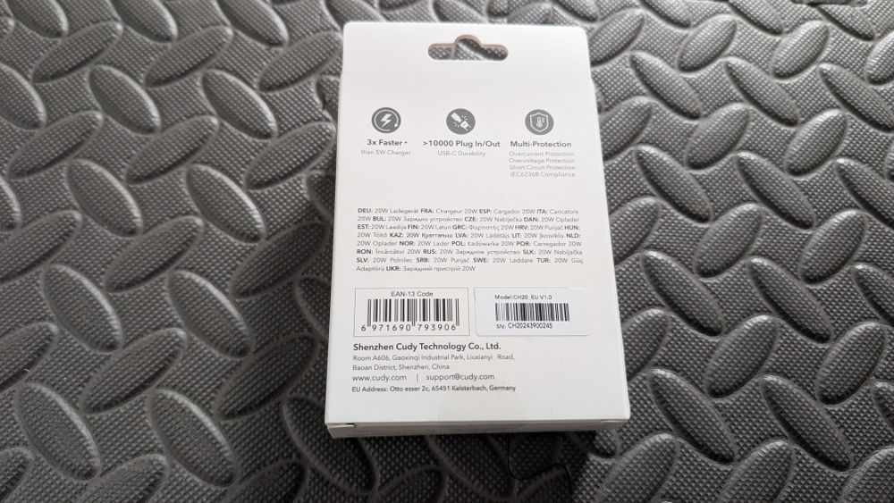 [Novo] Carregador USB C Fast Charge 20W GaN